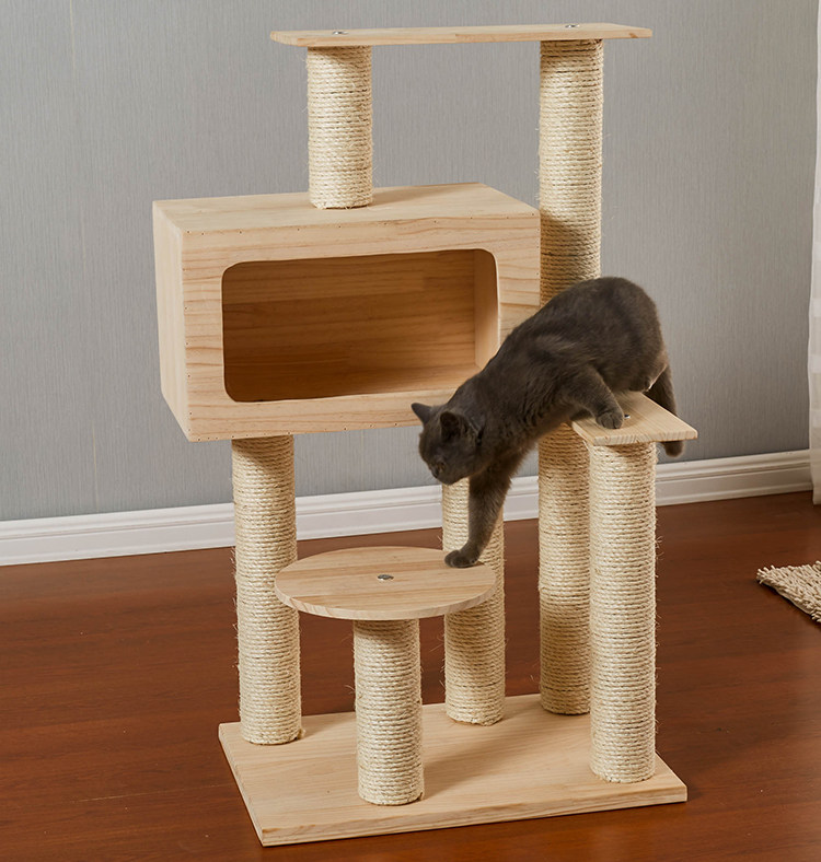 大型实木猫爬架猫窝木质猫树多层加厚跳台猫家猫爬架