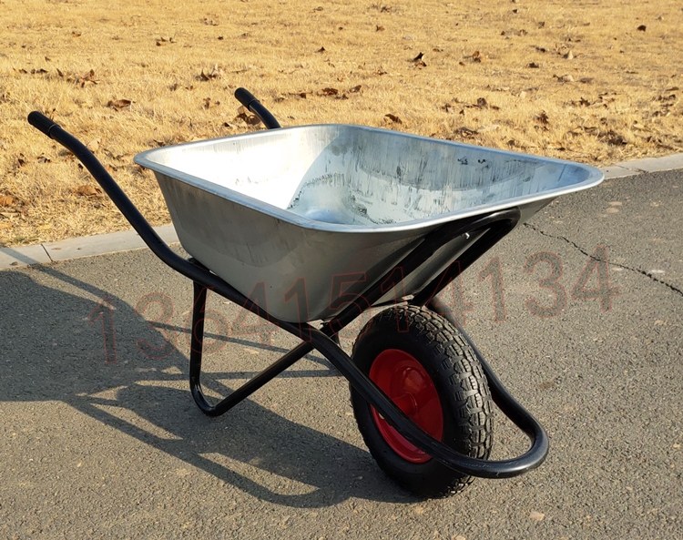 手推车独轮推车工地花园推沙载重垃圾农用工具平板手推车