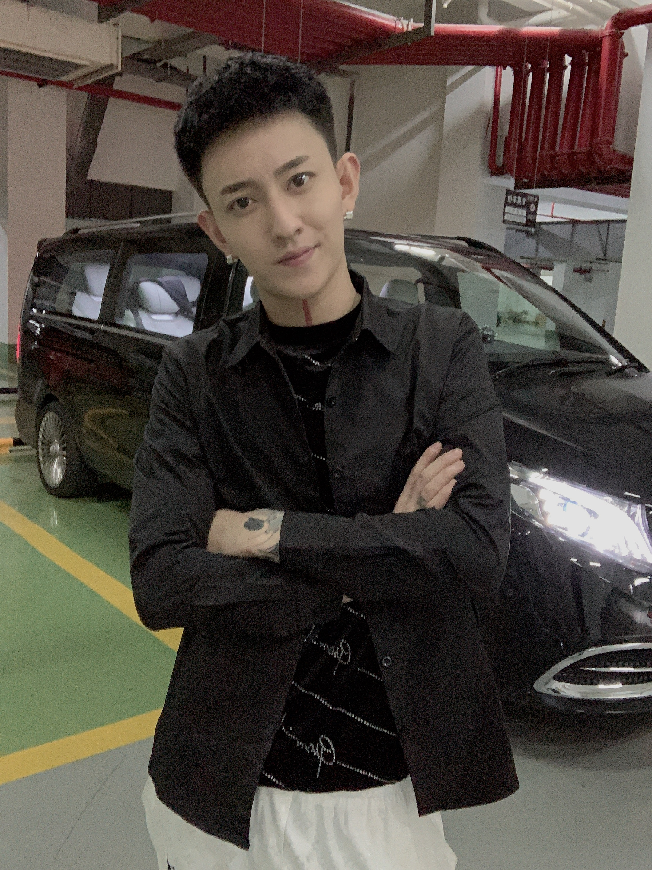 春夏潮男百搭韩版衬衫纯色翻领修身打底长袖社会青年薄款休闲上衣