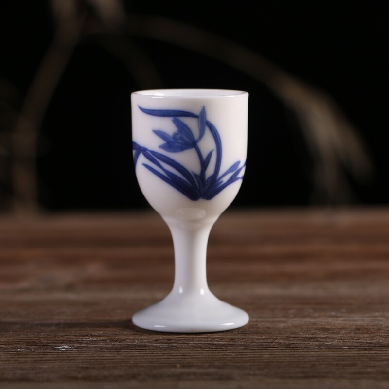 酒杯巧慕千喜盈白酒杯高脚杯小酒酒盅仿古白酒清酒酒杯