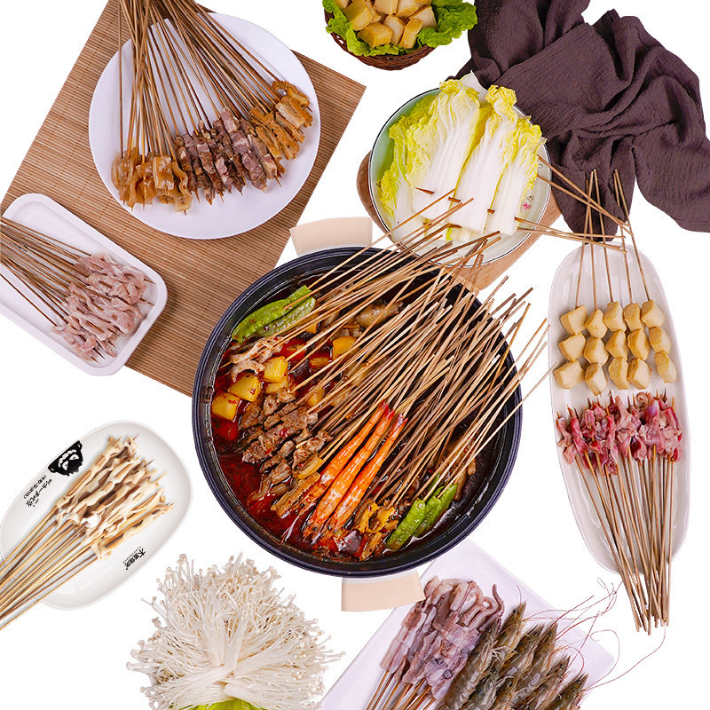 木屋家庭串串香麻辣烫锅3-4人火锅食材组合套餐配菜食材半成品