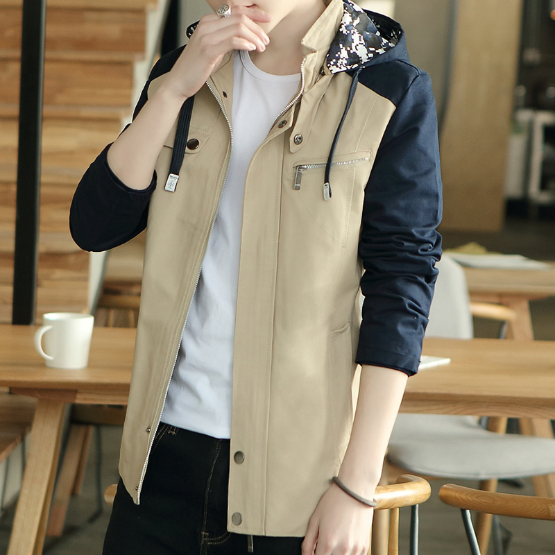 2022春秋冬季新款外套男士韩版潮流宽松休闲工装夹克衣服男装帅气