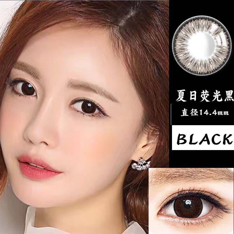 两片装摩奇混血夏日荧光大小直径自然美瞳隐形眼镜jm