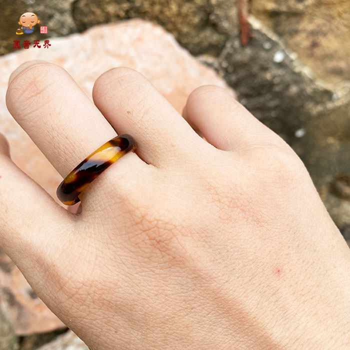 戒指海南产精美豹玳瑁指环男女复古辟邪精工戒指