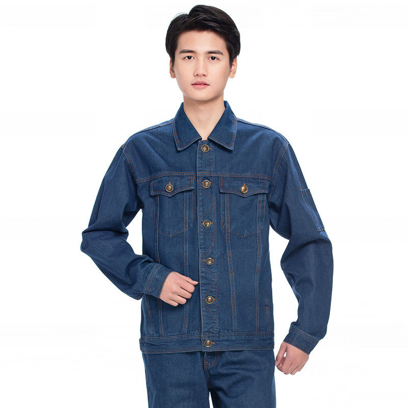 牛仔春秋爸爸工装电焊工电焊秋冬劳保夹克服装夹克