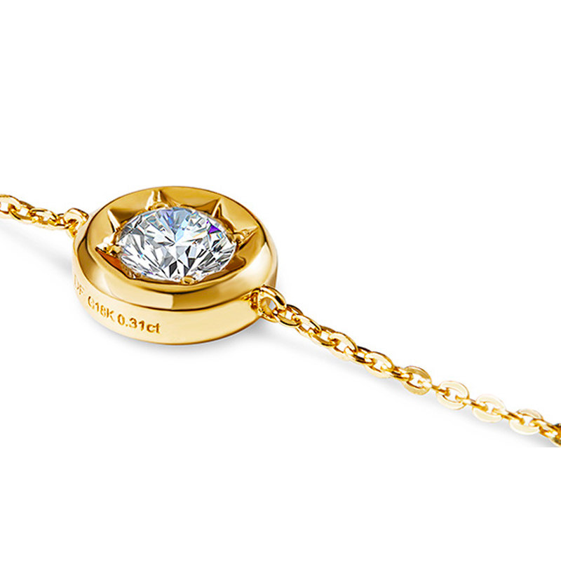 培育钻石diamondfoundry合成18k10分太阳手链手链