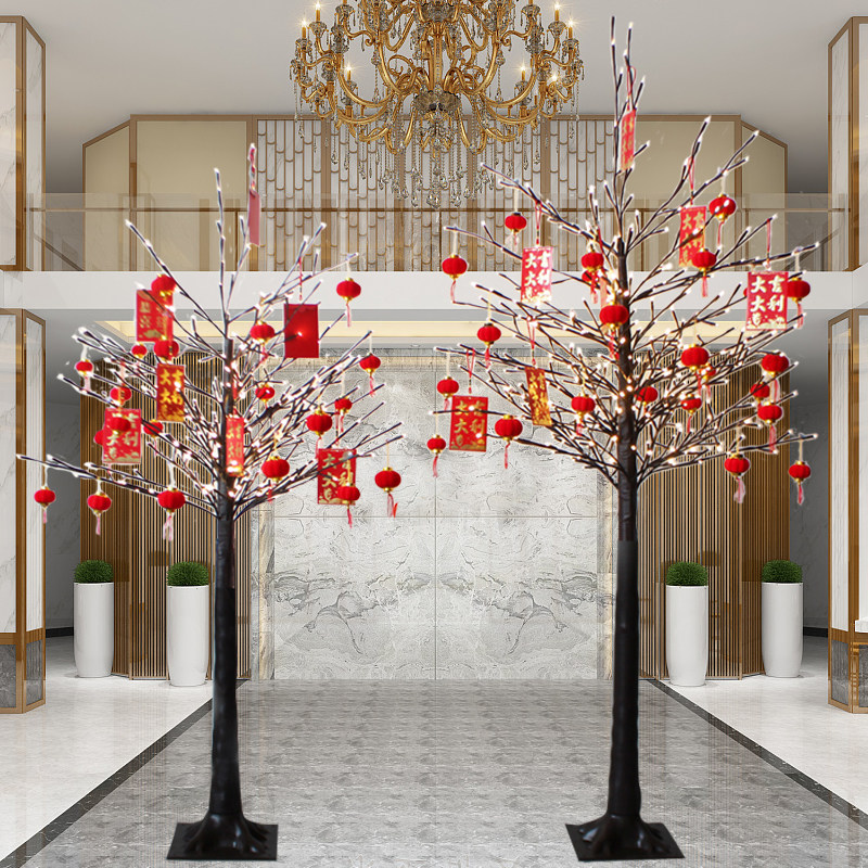 春节装饰场景布置新年炮竹坐炮福字摆件过年节日装扮用品