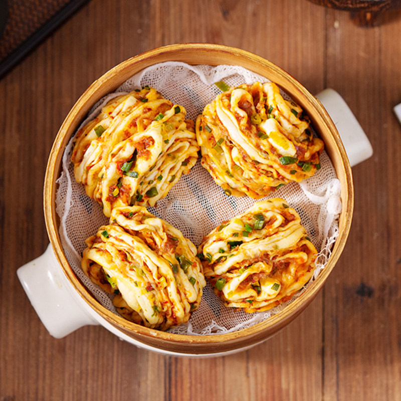 粮觅葱油花卷馒头手工包子早餐半成品速冻面食包点