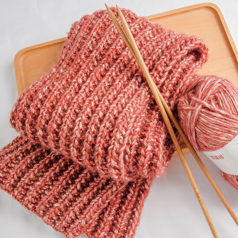 恒源祥手工编织冬季温暖相思扣围巾粗毛线送男友礼物diy自织围巾