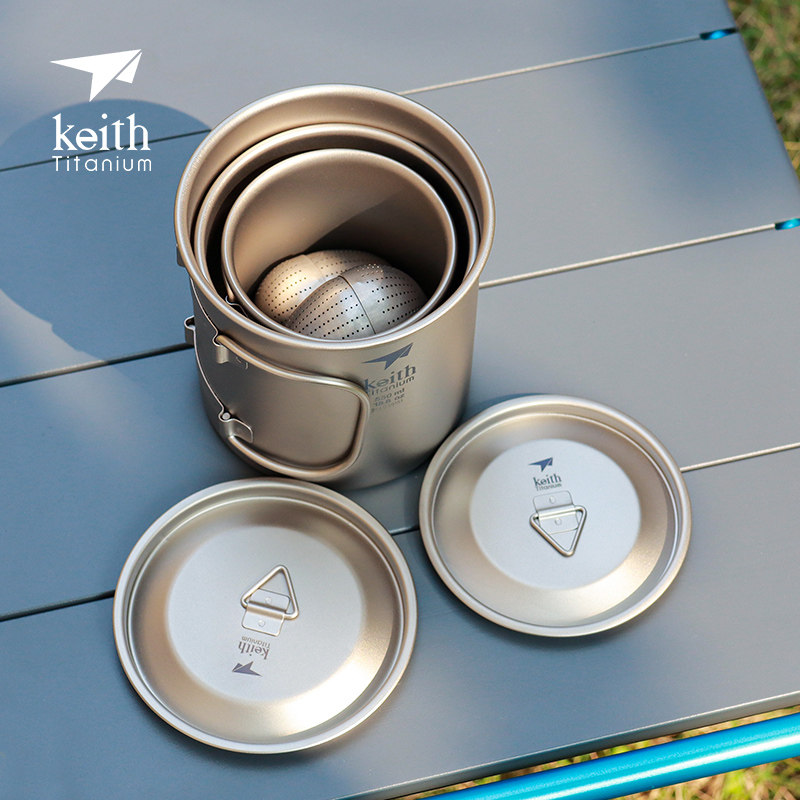 keith铠斯纯钛水杯单层轻量户外精致露营便携水杯