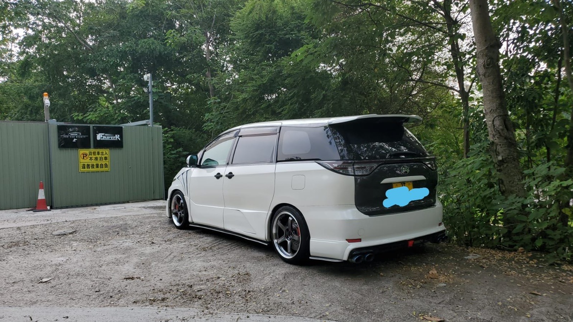 大霸王改装普瑞维亚acr50碳纤维尾盖尾翼spoiler尾杠汽车包围