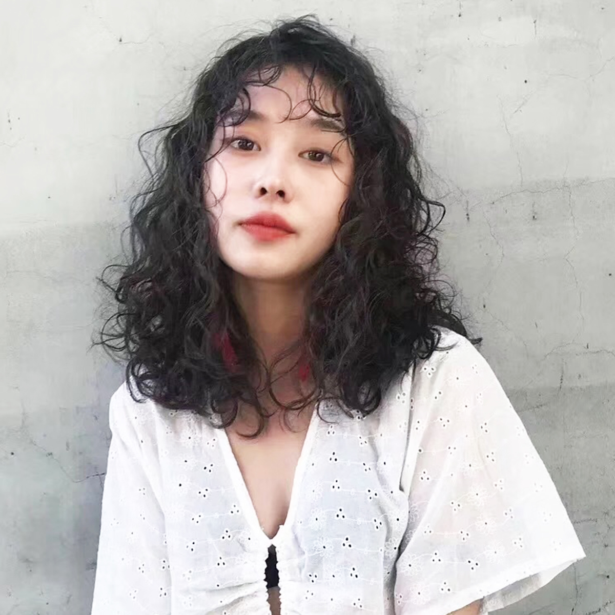 假发泡面头长卷发真人发丝丝网红大波浪真发整顶假发