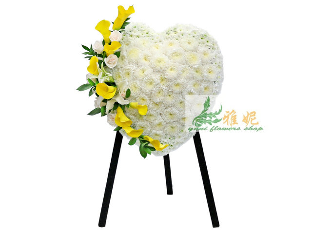 香港丧礼花速哀思花圈花篮花束白事帛事订花香追悼