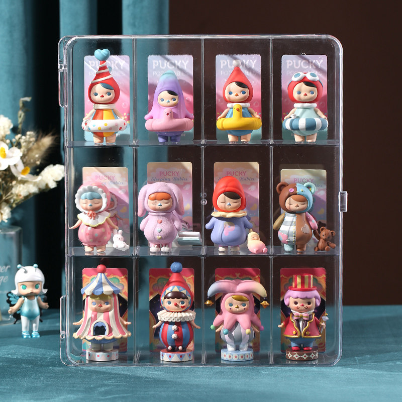 收纳盲盒展示架透明泡泡玛特展示盒挂手办popmart架子手办收纳盒