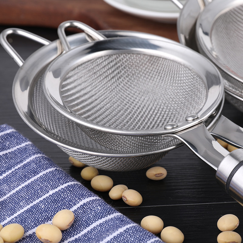 304不锈钢小筛子面粉筛筛网过滤网网面粉筛家用手持超细刷筛过筛