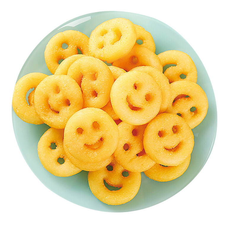 蓝顿旭美开心2kg笑脸薯饼可爱土豆豆饼冷冻薯类制品