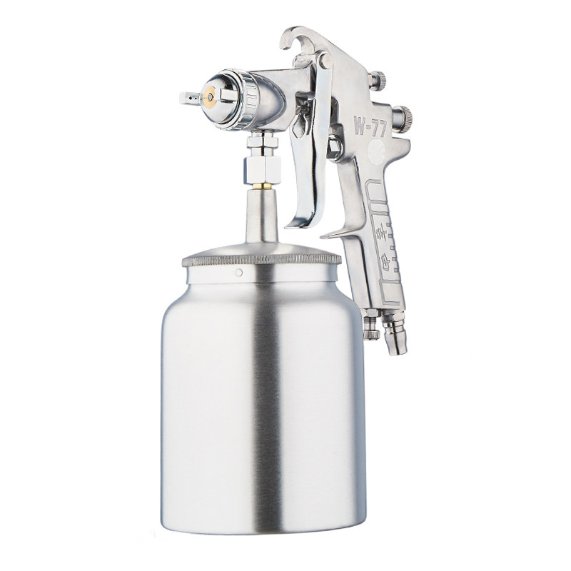 喷漆吉由漆枪雾化高雾化气动下壶喷胶枪w77钣金喷枪