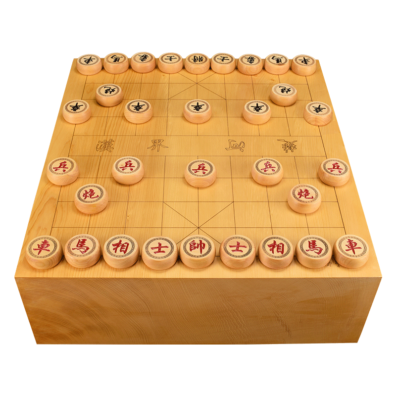 御圣香榧木中国象棋棋盘实木大号象棋棋墩独木15cm厚象棋盘