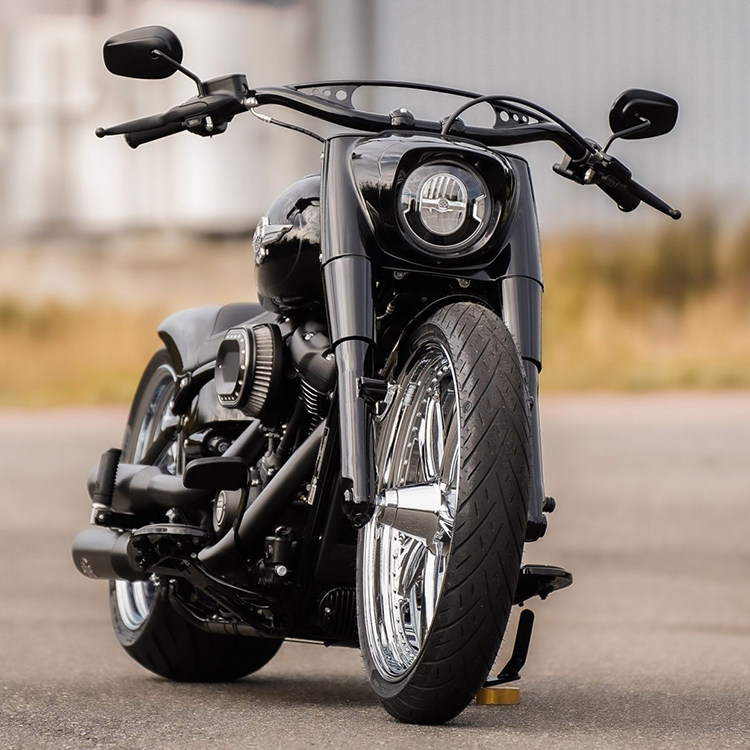 哈雷前叉避震黑色灯罩大灯套件摩托车车头前车其他摩托车用品