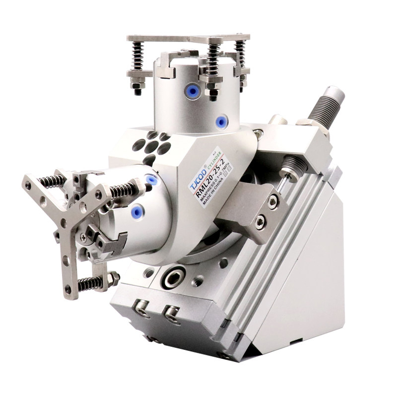 tjcqd气动机械手上下180度旋转换向夹持气缸rml20-25/32-2三爪rmt