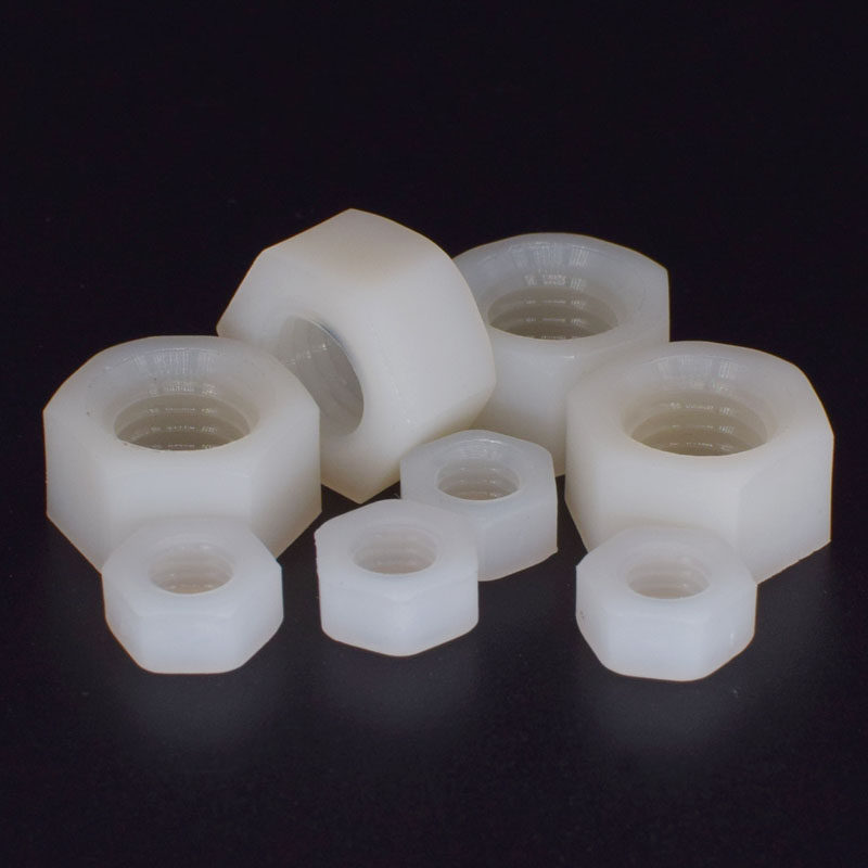 白色尼龙螺母塑料螺丝帽六角塑胶螺帽螺母