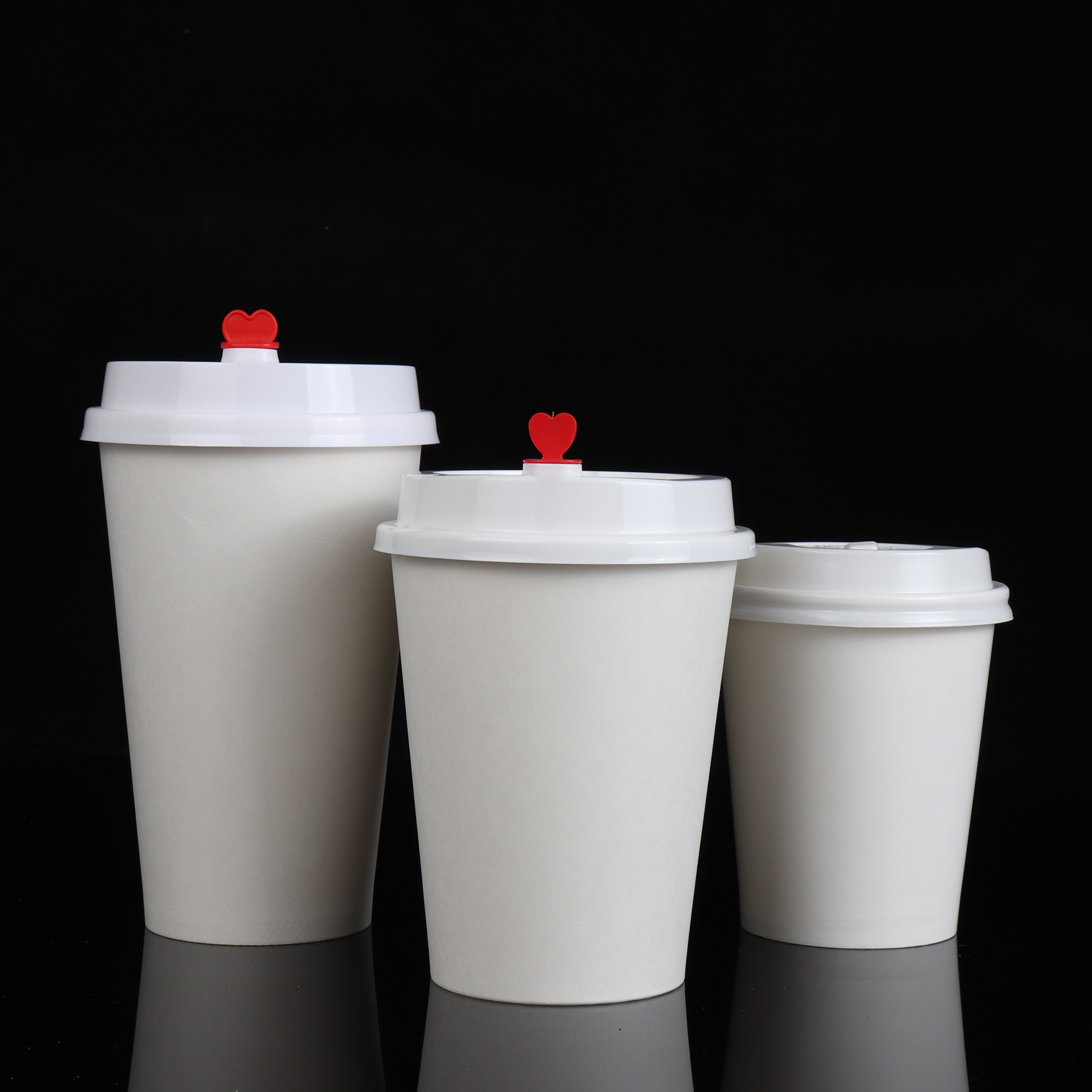 纸杯一次性加厚咖啡热饮白皮手工水杯白色奶茶纸杯