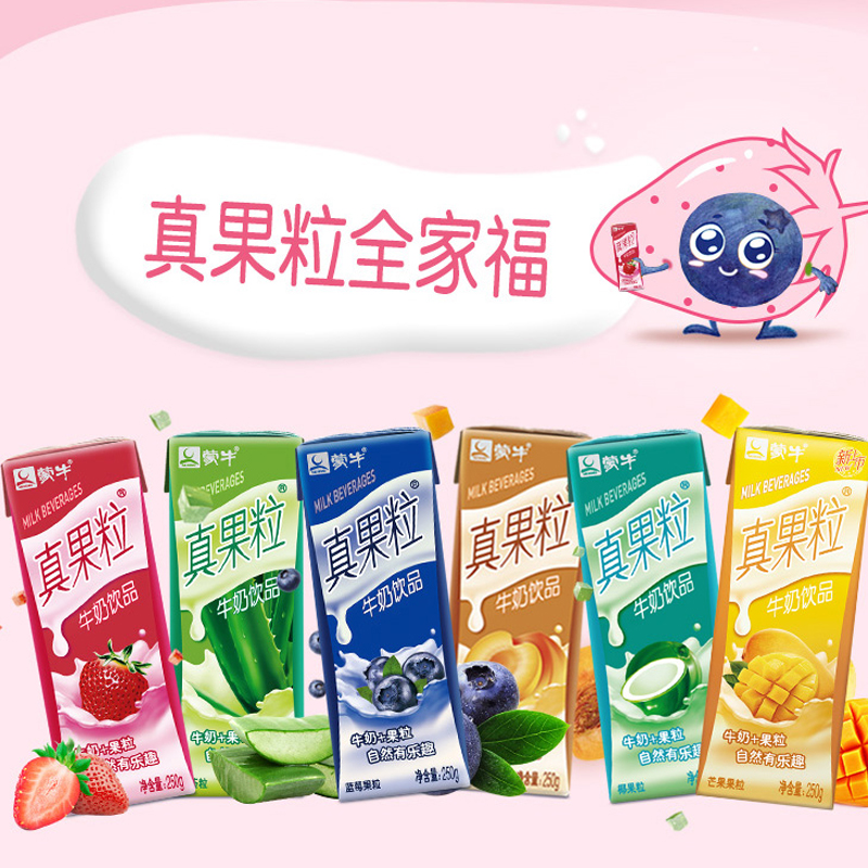 蒙牛大真果粒牛奶盒装真果粒多口口味风味饮料酸奶