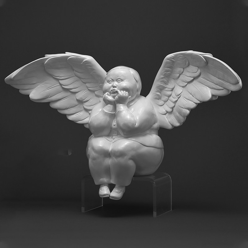 天使稀奇艺术桌面摆件艺术家瞿广彩虹天使霓彩虹霓摆件