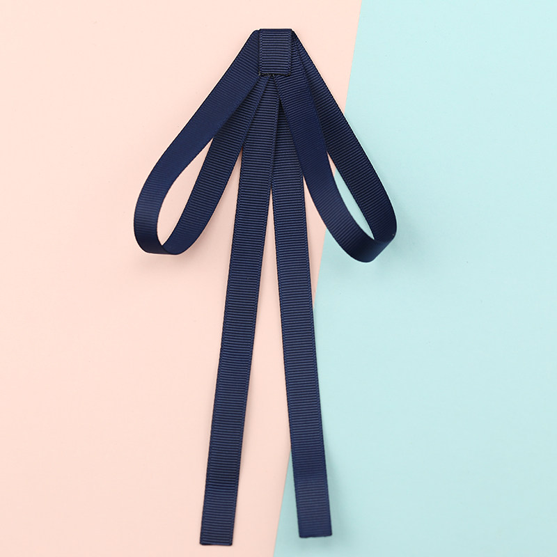 丝带领结女韩版百搭日系学院风飘带装饰时尚衬衫黑 色蝴蝶结领花