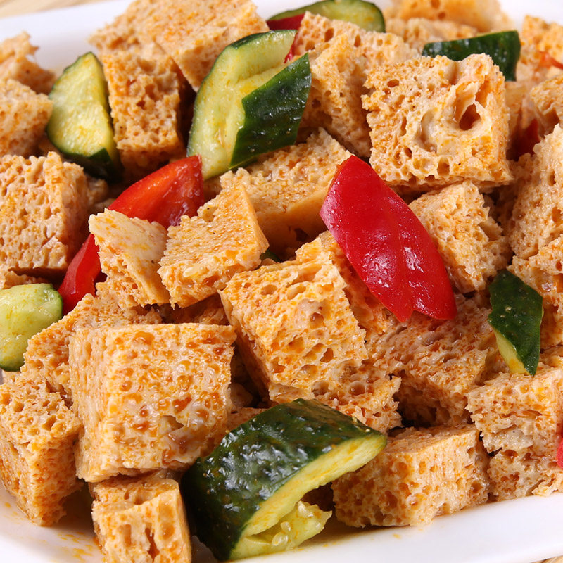 烤麸丁干面筋手工凉皮面皮搭档河南特产干货凉拌菜四喜1000g包邮