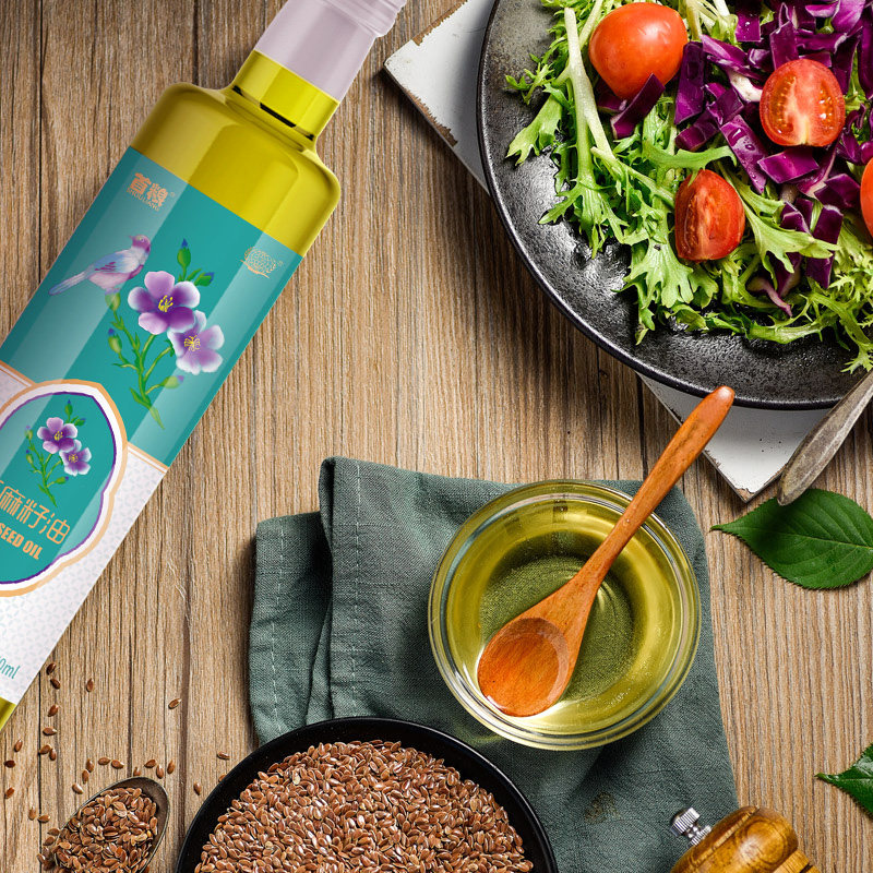 首粮益厨亚麻籽油750ml礼盒压榨植物油食用油礼包亚麻籽油