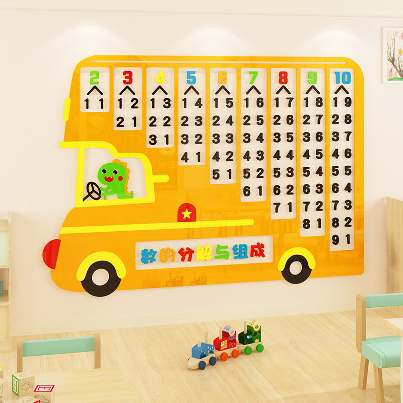 加减法创意贴画幼儿园儿童教育机构宝宝早教托管教室软装墙贴