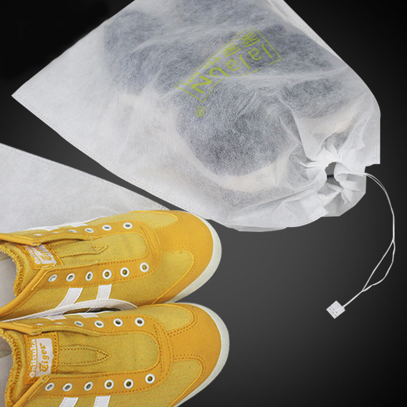 晒鞋无纺布束口防尘袋白纳鞋收纳鞋套防黄袋鞋子鞋罩