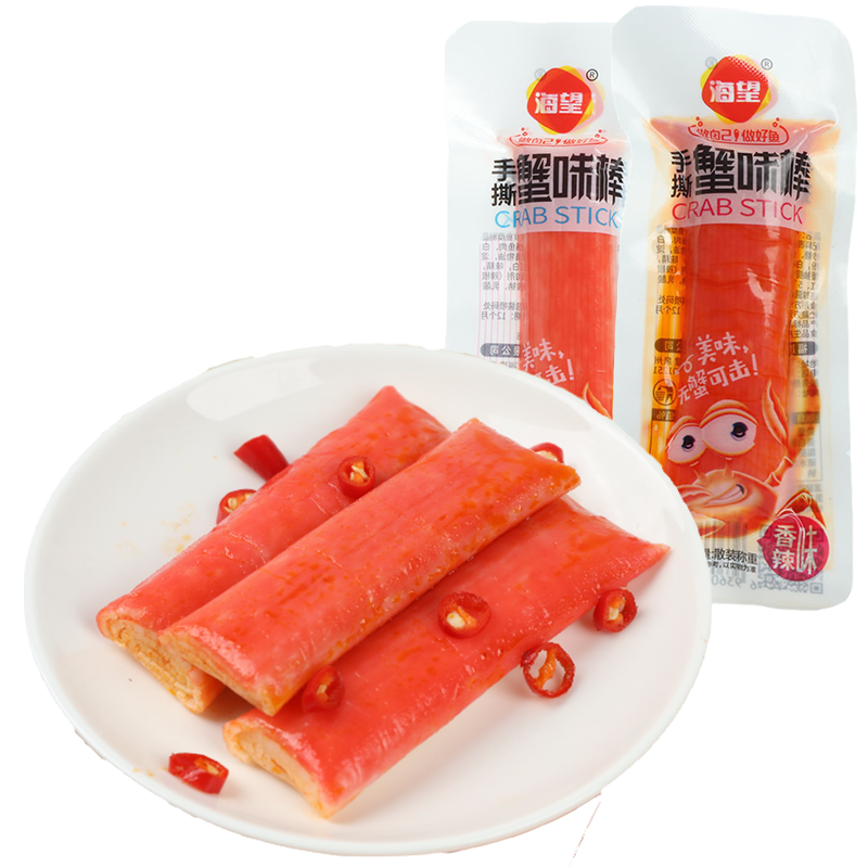 辣味休闲即食海鲜味蟹藤椒香辣原味500g蟹味蟹系列