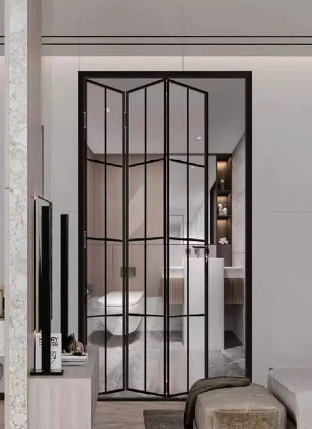 折叠定制移门钢化铝合金厨房卫生间阳台客厅隔断厨房门