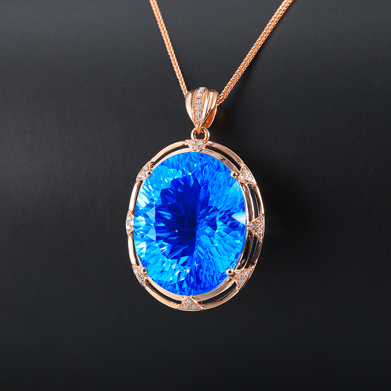 吊坠钻石镶嵌金镶嵌18k意禄珠宝宝石石宝石瑞士颈饰