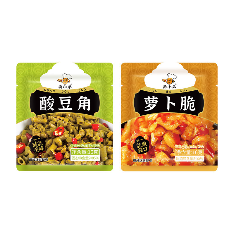 面小弟萝卜干下饭菜麻辣香辣脆爽萝卜酸辣豆角开味咸菜罗卜丁即食
