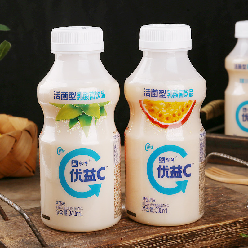 蒙牛优益活菌型乳酸菌饮品原味益生发酵饮料330ml24酸奶