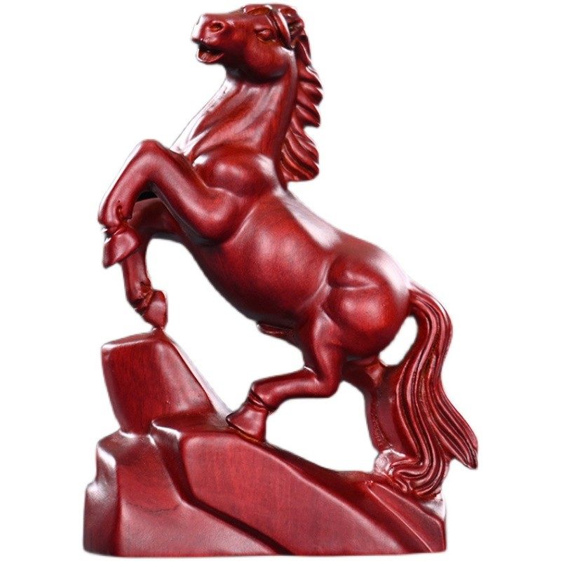 木质根雕风水马到成功招财家居马家居红木实木木马木雕