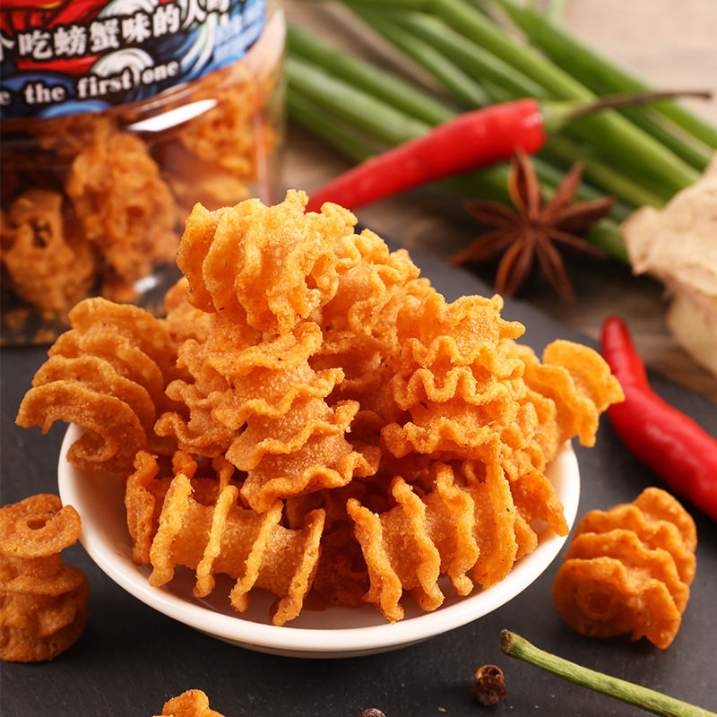 辈儿香蟹味卷香辣烧烤比萨卷披萨卷追剧休闲膨化食品