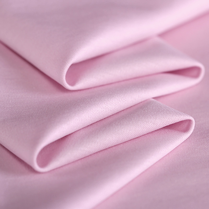 缪可光泽冰感贡棉双面10色面料垂滑丝光长绒海绵垫