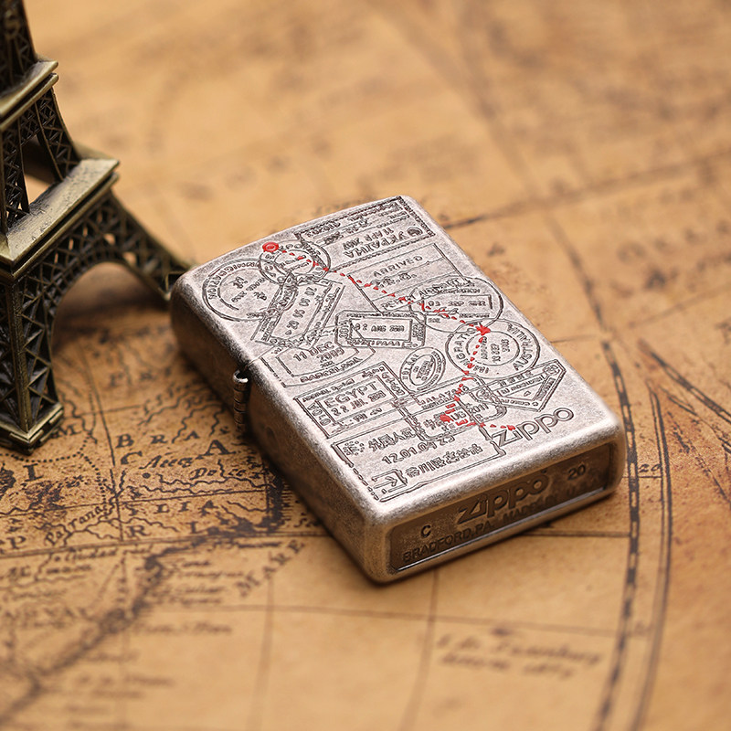 zippo打火机官方正版芝宝防风火机记忆旅程仿古zippo