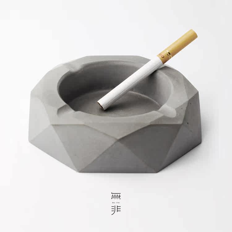 无非混凝土烟灰缸水泥摆件制品设计师创意礼品手工装饰烟灰缸