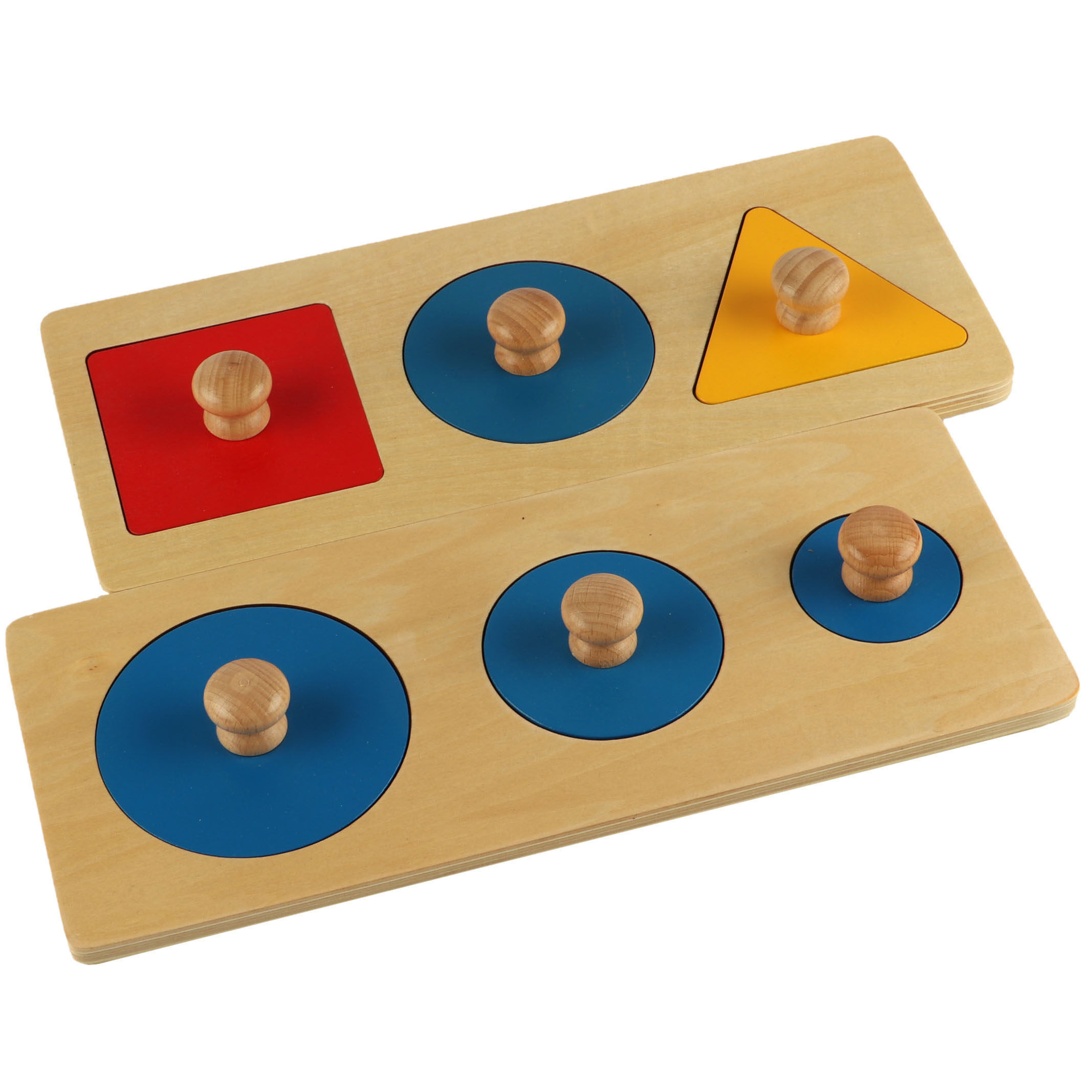 幼儿园casa03岁早教蒙氏蒙特梭利教具三色几何其它早教玩具类