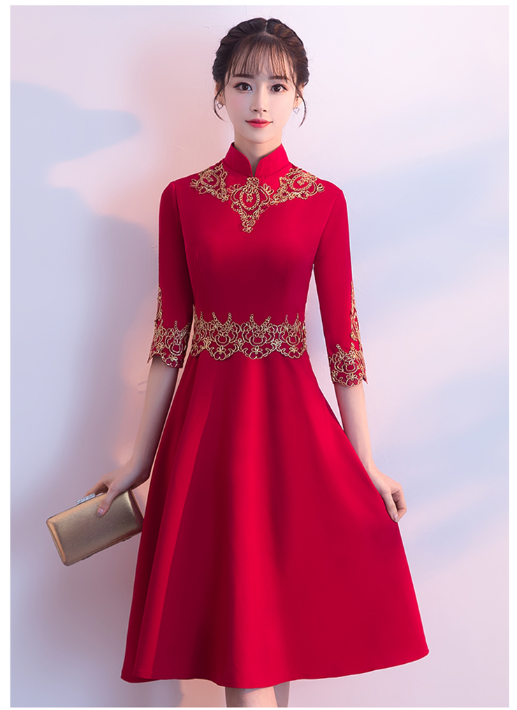 敬酒新娘秋季2021结婚新款婚礼中式婚宴红色礼服