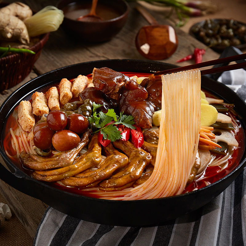 螺霸王鸭脚煲火锅1050g鸭脚螺狮粉酸辣粉螺丝粉广西特产方便速食