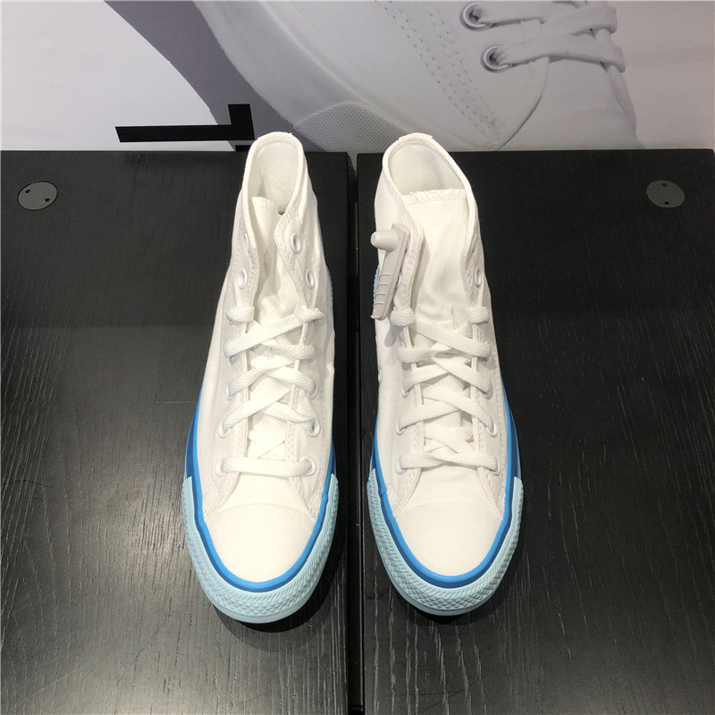 converse匡威allstar白蓝冰淇淋奶油经典女款高帮帆帆布鞋
