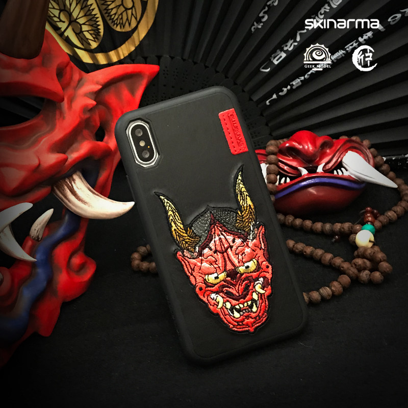 日本潮牌刺绣般若iphonexs max苹果xr/78plus华为mate20pro手机壳