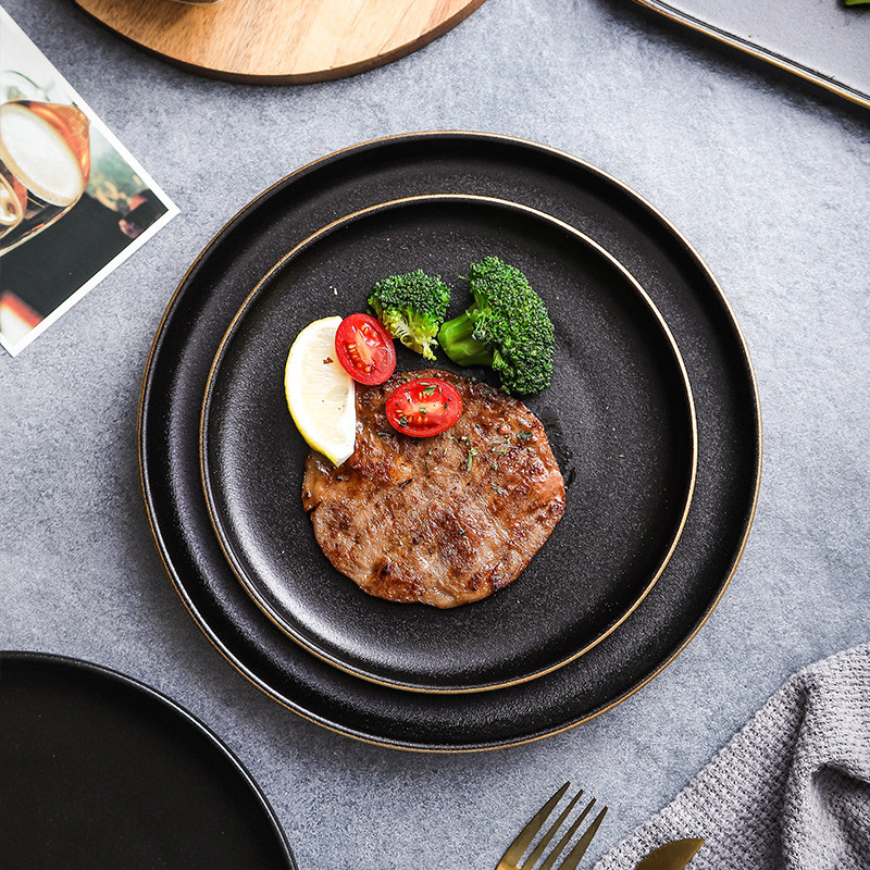牛排餐盘西餐盘子刀叉套装网红北欧西式家用盘