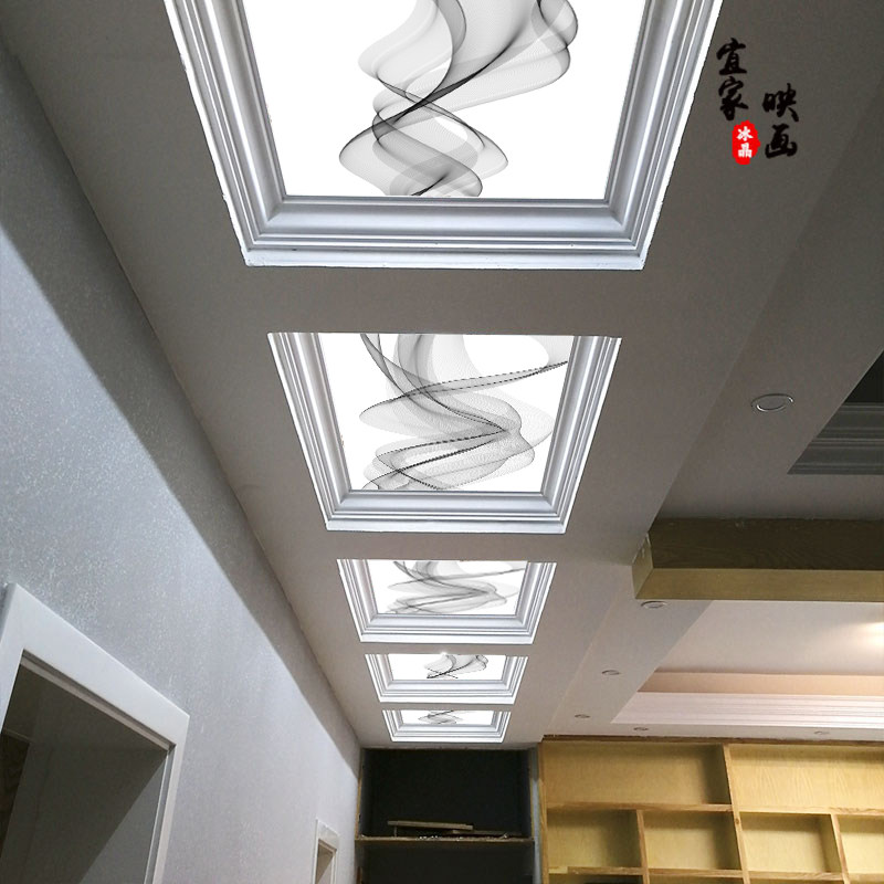 吊顶艺术玻璃亚克力有机玻璃玄关客厅餐厅简约装饰透光艺术玻璃